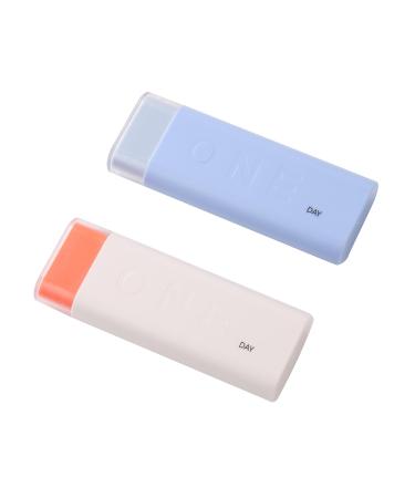 Tablet box Pill dose Pill dose Small for on the go pill box for vitamins medication pills good tightness maintaining medical properties.(Blue+white)