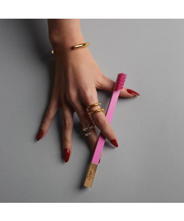 APRIORI Bubblegum Pink Gold Soft Premium Toothbrush - Gentle Cleaning for All Ages | International Shipping Available - Buy Online on GoSupps.com