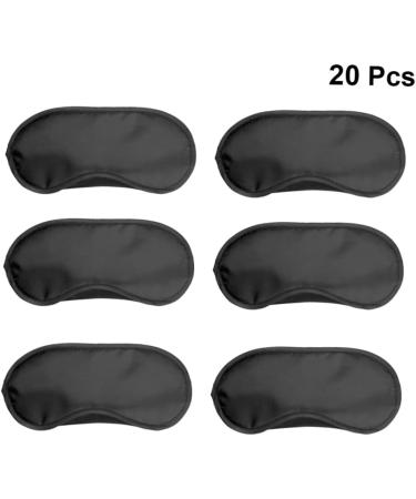 Lurrose 20pcs Silk Eye Mask Travel Eye Patch - Black Sleeping Mask for Restful Sleep and Relaxation - Buy Online on GoSupps.com
