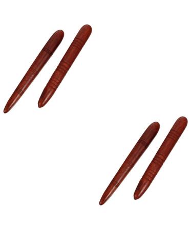 2 sets 2 pieces of acupuncture stance made of wood facial tools for skin care Thai-stick shape foot massager reflex zone mat footprint foot massager triggering the