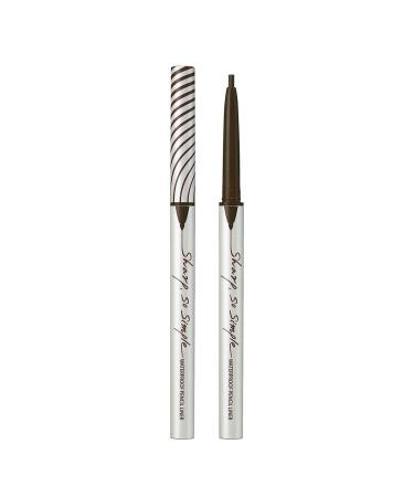 CLIO Sharp So Simple Waterproof Pencil Eye Liner | Micro Precision Tip (2mm), Twist Up, Self-Sharpening, Long Lasting, Smudge-Resistant, High-Intensity Color, Ultra-Smooth | Dark Brown (#5) 005 DARK BROWN 1 Count (Pack of 1)