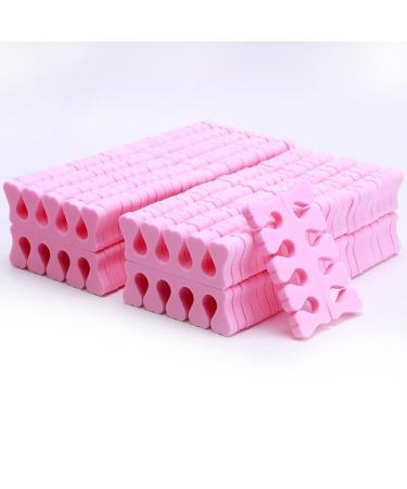 100 pieces toe separator for pedicure soft nail art finger separator divider spacer manicure pedicure tool gel painting accessories for nail art painting toenails (pink)