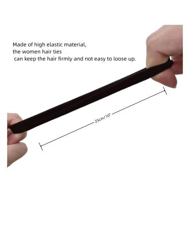 Grutyopkn 20pcs Black Hair Ties - Heavy Curly Elastic Ponytail Holders for Women and Girls - Buy Online on GoSupps.com