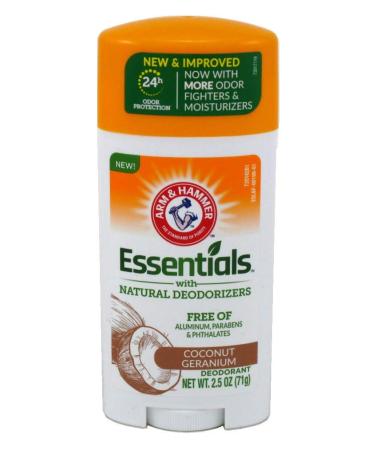 Arm & Hammer Deodorant 2.5 Ounce Essentials Coconut Geranium (Pack of 2) - Buy Online on GoSupps.com