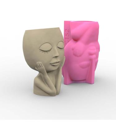 Baby Concrete Flower Pot Molds Succulent Planter Vase Silicone Molds Candle Pen Holder Mold Epoxy Resin Plaster Cement Clay Mould (C152) F25-C152 - Buy Online on GoSupps.com