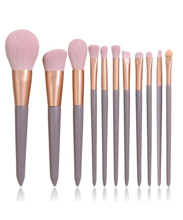 11-Piece Milk Tea Powder Makeup Brush Set | Complete Eye Shadow & Beauty Tools for Flawless Makeup - Buy Online on GoSupps.com
