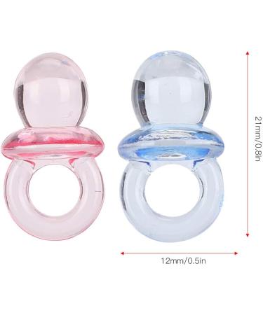 Pack of 100 Acrylic Pacifiers - Soothing Mini Color Toys for Baby Baptism - Transparent Mixed Colors - Perfect for International Shipping - Buy Online on GoSupps.com