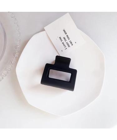 Set of 4 Small Black Claw Clips for Thin and Thick Hair - Square Matte Design - Women's Hair Accessories - Ideal Gifts for Mom - Buy Online on GoSupps.com