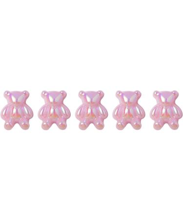 FEIlei 5PCS Cute Bear Nail Rhinestones Resin Bear Nail Gems Gummy Bear Nail Charms - Buy Online on GoSupps.com