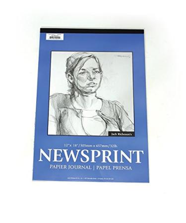 Jack Richeson Rough Newsprint 12" x 18" 50 Sheet