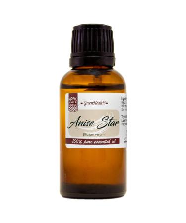Anise Star Essential Oil - 1 fl oz (30 ml) Glass Bottle - 100% Pure Essential Oil - GreenHealth