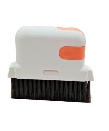 Shakven Hard Bristle Crevice Cleaning Brush - Multifunctional Grout Clean Brush Hard Bristle Crevice Cleaning Brush Grout Dustpan Cleaner Brush for Shower Tile Bathroom Orange1