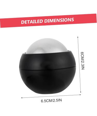 Plafope Handheld Massage Ball - Portable Ice Roller Massager for Face & Body | Cold Therapy & Relaxation Device 6.5x6.5cm - Black - Buy Online on GoSupps.com