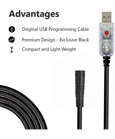Feanteek USB Programming Cable for Bafang BBS01/BBS02/BBSHD Electric Bike Kit - Original FT232RL Chip, 1.0m length | Compatible with Win10/Win8/Win7/XP - Buy Online on GoSupps.com