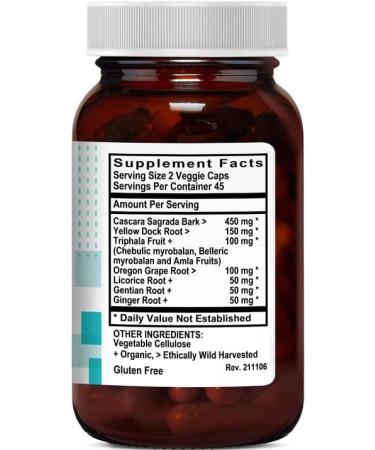 Kovite Colon Clean with Aged Cascara Sagrada - 90 Vegetarian Capsules | Kosher Certified - Buy Online on GoSupps.com