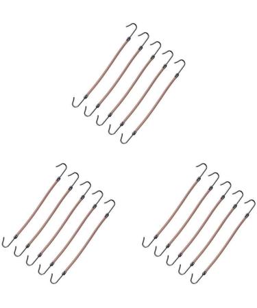 CLSSLVVBN 5 Pieces Elastic Hook Hair Tie Styling Ponytail Holder Lightweight Retro Fashion Hair Cord Bungee Bands Smooth Surface Apricot 3Set - Buy Online on GoSupps.com