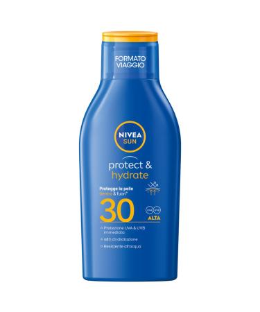 NIVEA SUN NIVEA SUN Protect & Hydrate SPF 30 Travel Size 100ml 30 Moisturizing Sun Cream 48h Fast Absorption Sun Protection 30 Water Resistant with Vitamin C & Hyaluronic Acid