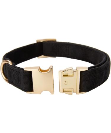 YUDOTE Ultra-Soft Natural Cotton Dog Collar for Medium Dogs with Sensitive Skin - Black M (1 Pack) - Ideal for Sensitive Pups - Buy Online on GoSupps.com