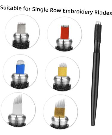 NOLITOY Pen Convenient Portable Comfortable Tattoos Handheld Girls Manual Grip Eyebrow Alloy Makeup medium Black - Buy Online on GoSupps.com