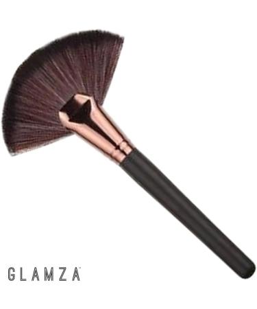 Glamza Black and Rose Gold Fan Highlight Brush Face Body Contour Blending Contouring - Buy Online on GoSupps.com