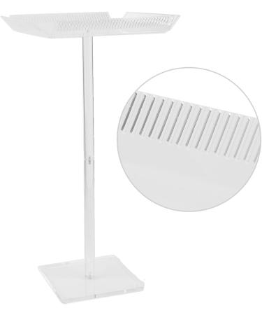 Yosoo Health Gear Hair Extension Display Stand Square Top Hair Extension Stand Sturdy Acrylic Braiding Hair Hanger Rack Transparent Clear Hair Extension Holder Organiser for Home Salon - Buy Online on GoSupps.com