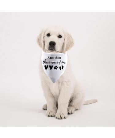 1 Piece Baby Announcement Dog Bandana And Then There Were Four Dog Bandana New Baby Gift Pregnancy Gift (Were Four White) - Buy Online on GoSupps.com