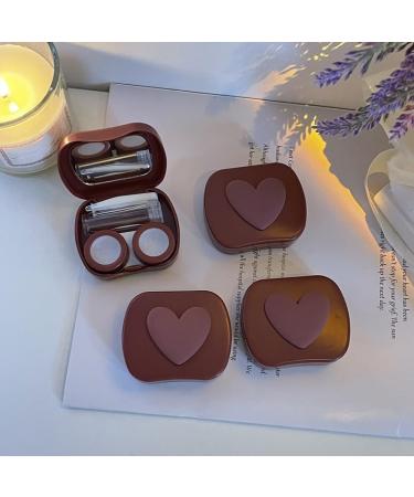 CLOXKS Red Love Shape Contact Lens Etui | Portable Container for Beauty Students | Square Lens Care Box - Buy Online on GoSupps.com