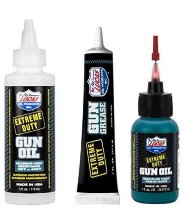 Prompt Lucas Extreme Duty 4oz Gun Oil 10877 - Grease Tube 10889 - Needle Oiler 10875