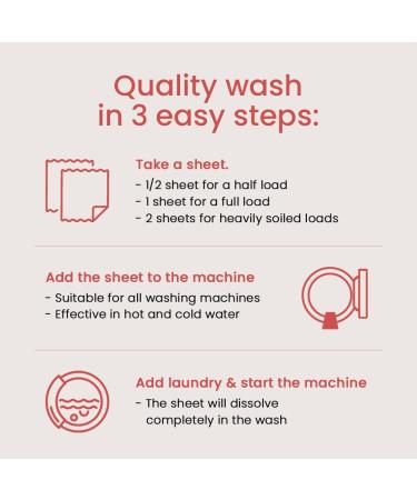 Ecohouse Eco-friendly Laundry Detergent Sheets (Peach Blossom) - Buy Online on GoSupps.com
