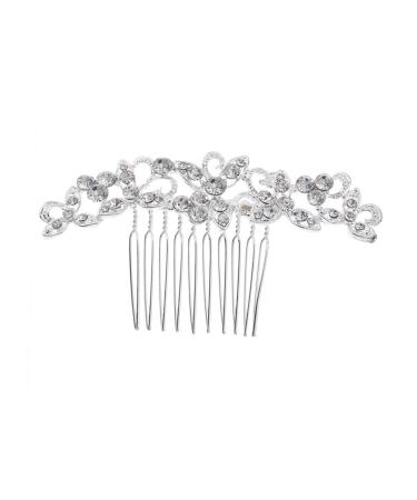 DOITOOL Hair Clip Rhinestone Hair Accessories Bridal Hair Barrette Pearl Hair Pin Pearl Hair Barrettes Womens Hair Accessories Bridesmaid Hair Accessories Miss Vintage Comb