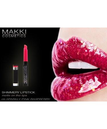  Makki Makki Glossy Lipstick Melts to Lips 5 Sparkly Pink Raspberry - Buy Online on GoSupps.com