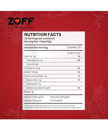 Zoff Kashmiri Chilli Powder (Low Heat Great Taste) 300g| 10.50 oz | All Natural | No Color | Pack of 3 x 100g | Vegan | Kosher - Buy Online on GoSupps.com