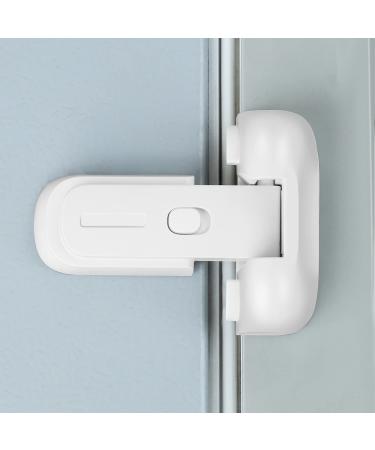 Clymene child locking refrigerator lock - holds the door and is secured against unauthorized opening - refrigerator lock for children pets and aged rubber seal (white)