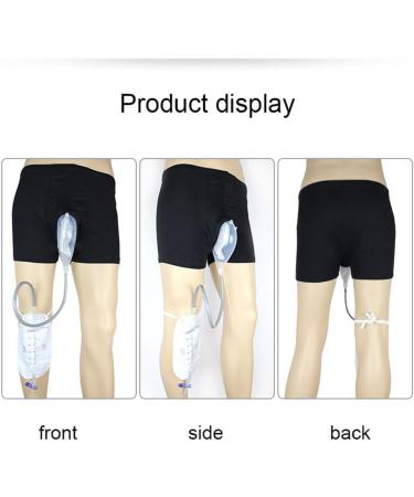 Portable Wearable Urinal for Men - Reusable Silicone Incontinence Device with 2 Collection Bags Ideal for Elderly and Bedridden - Buy Online on GoSupps.com