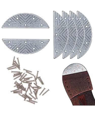Metal Heel Plates 3 Pairs Sole Repair Kit with Screw Nails Shoes Heel Taps Tips Repair Pad for Shoes and Boot