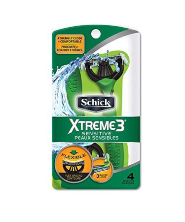 Schick Xtreme 3 Sensitive Peaux Sensibles Razors 4 ea (Pack of 2)