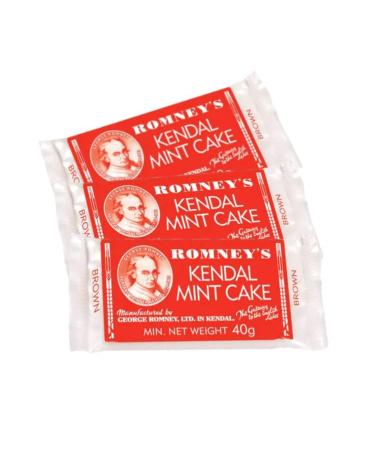 Kendal Mint Cake Romney's Brown Kendal Mintcake Bars 40g X3