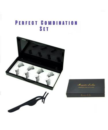 Half Eye No Glue Magnetic Eyelashes - Natural Look, Reusable False Lashes with 2 Magnets & Applicator - 1 Count - Buy Online on GoSupps.com