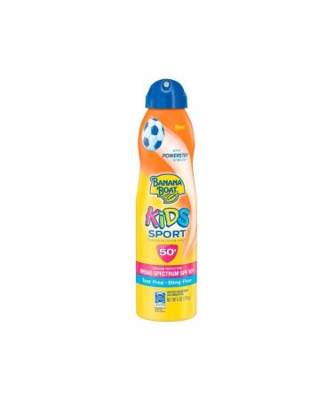 Banana Boat Kids Sport Tear-Free Sting-Free Broad Spectrum Sunscreen Lotion Spray SPF 50+ 6oz (3Pack)