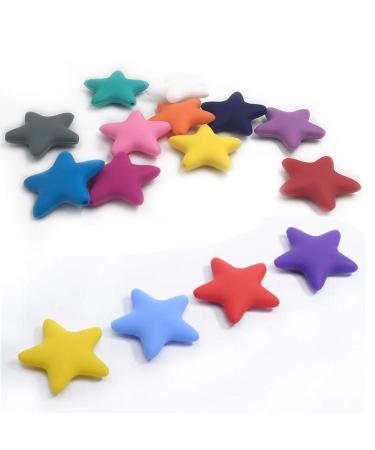 11pcs Mini Cute Silicone Five-Pointed Star Bead Animal Beads for DIY Nursing Necklace - Mix Color - Buy Online on GoSupps.com