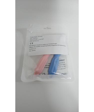CLdy Baby Biting Toys - 2 BPA-Free Silicone Teething Rings for Babies 3 Months+ - Soft & Stimulating Toothbrush Aid in Blue & Pink - Buy Online on GoSupps.com