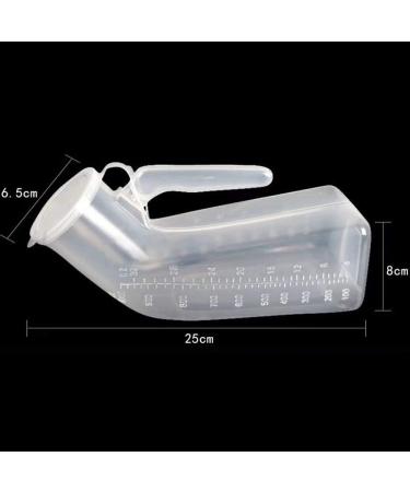 GRISDEPPD Urinal Portable Men's Transparent Plastic Material 1000Ml Capacity - Buy Online on GoSupps.com