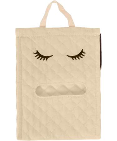 Toilet Paper Cute Eyelash Shape Cotton Toilet Paper Storage | Toilet Paper Dispenser Box for Camping Bathroom RV Car Travel No Glue or Drill Needed Beige - Buy Online on GoSupps.com