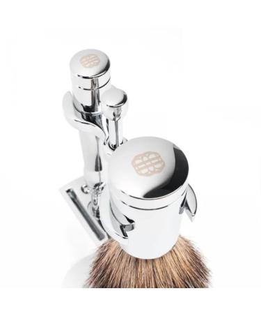 Benjamin Barber Classic 3-Piece Shaving Set - Stylish Chrome Razor & Durable Stainless Steel | Premium Quality Shaving Gear - Buy Online on GoSupps.com