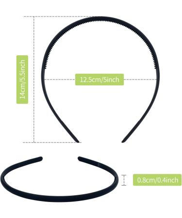 Cinaci 10 Pieces in 5 Styles Non Slip Dark Coffee Black Wavy Braided Matte Wide Thin Elastic Plastic Headbands with Teeth Sports Hair Bands for Men Women Girls Teens Kids Dark Coffee+Black - Buy Online on GoSupps.com