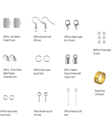 OPOUNT Jewelry Findings Set - Complete Starter Kit for Beading, Making, and Repair with Pliers, Silver Beads, and Wire Tool - Buy Online on GoSupps.com