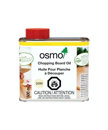 Osmo Chopping Board Oil 3099 Clear (0.5L) Food Safe Hardwax-Oil Wood Finish for Cutting Boards Charcuterie Boards Butcher Blocks and Wooden Utensils