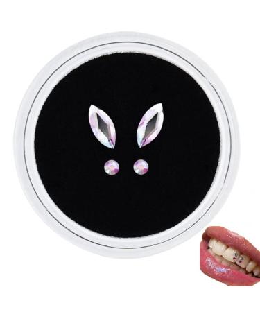 Baokuan 4pcs/Box Dental Acrylic Crystal Jewelry Gem Tooth Beauty Diamond Ornaments Set Flat Decoration Teeth Whitening