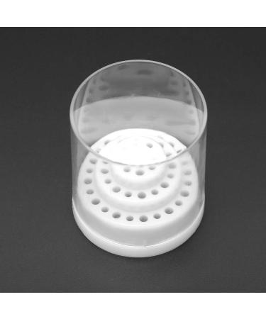Nail Drill Holder - 48 Holes Dustproof Organizer Box for Manicure Tools | White Stand for Nail Drills - Buy Online on GoSupps.com