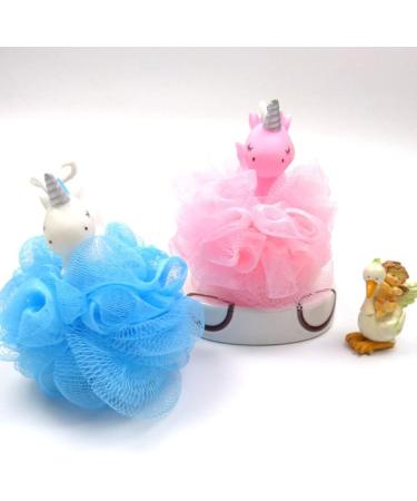 COHEALI Unicorn Bath Ball Cleaning Sponge - 2pcs PVC Cartoon Tub Puff for Kids - Buy Online on GoSupps.com
